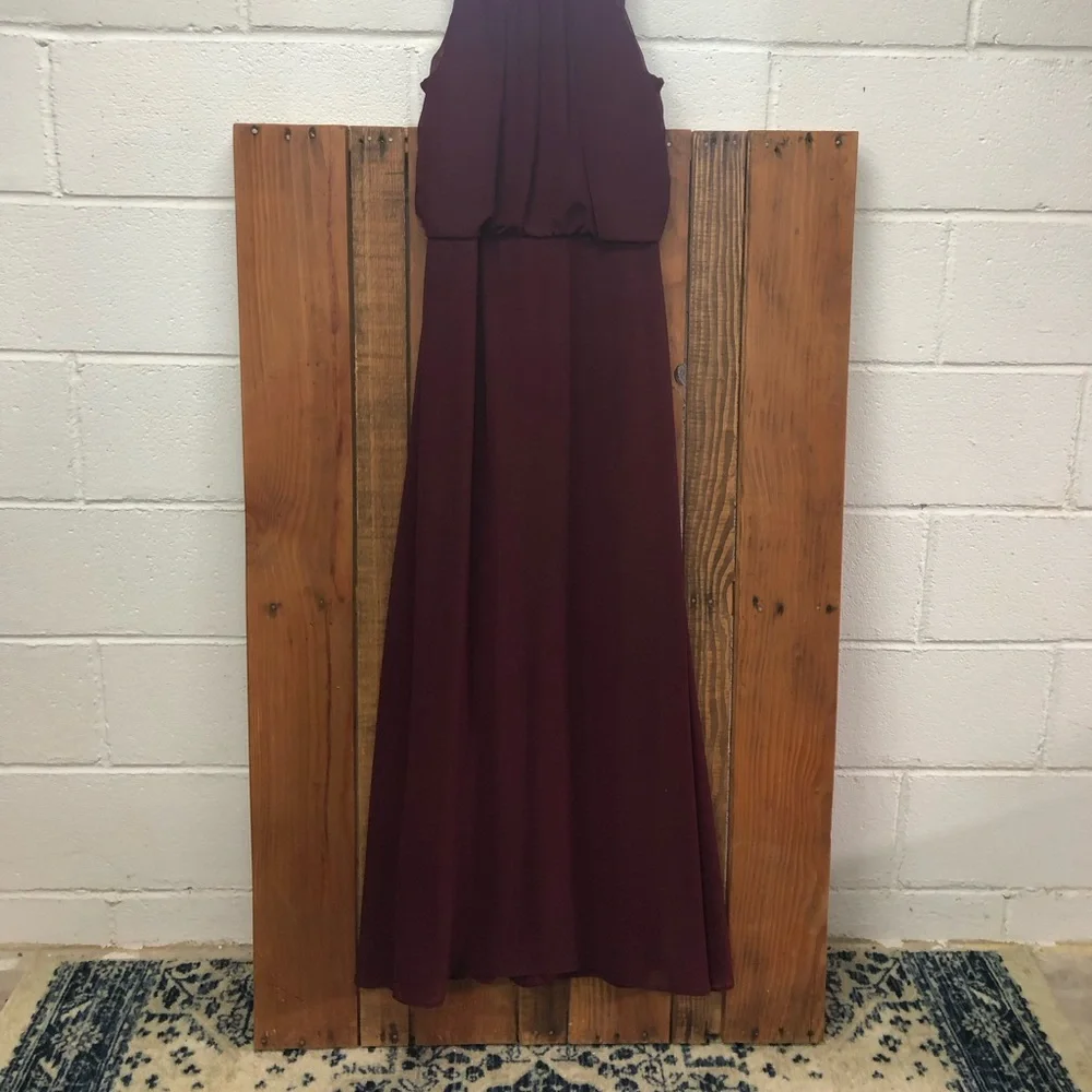 Bill Levkoff size 12 maroon bridesmaids dress - Picture 3 of 9